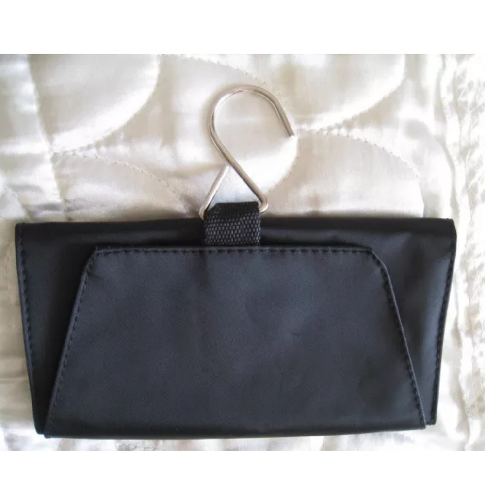 Foldable, Black, Hanging Hook,Toiletry Bag Travel Organizer (empty)